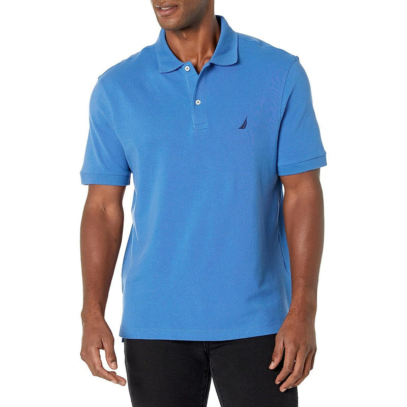Playera Nautica Tipo Polo Basica Elegante Azul K25700