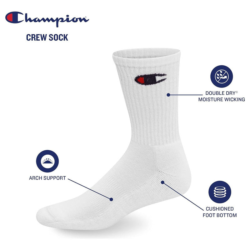 Calcetas Champion 6 Paq  (white/grey/black) Hombre Ch170