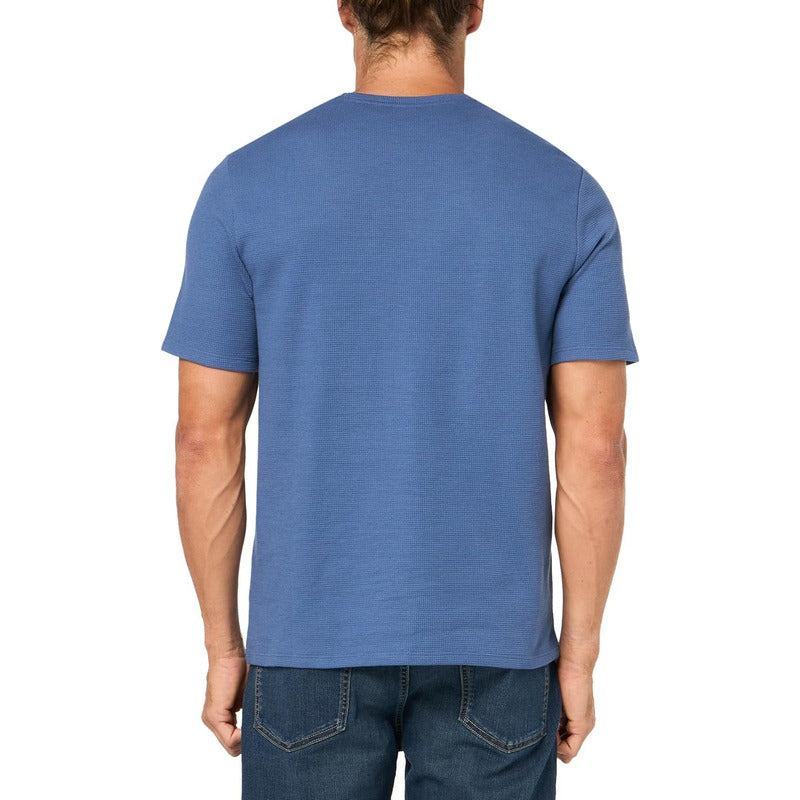 Playera Hugo Boss Waffle Contrast Logo Bijou Blu B0d6w3l2yh