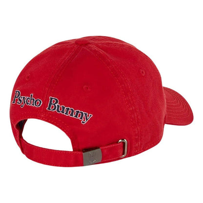 Gorra Psycho Bunny Rojo Ajustrable Original B6a815a1ht