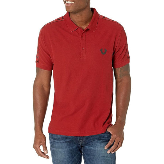Playera True Religion Polo Hombre Color Rojo Logo Hombros