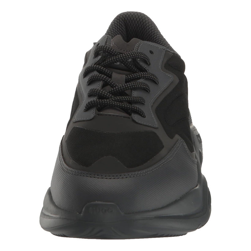 Tenis Hugo Men's Leon Modern Running Tela Negro B0c522k89g