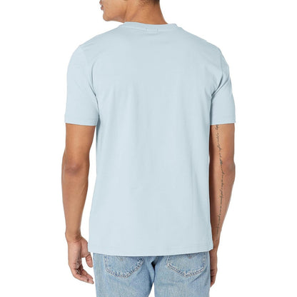 Playera Boss Basica Azul Logo Discreto Bordado Lateral