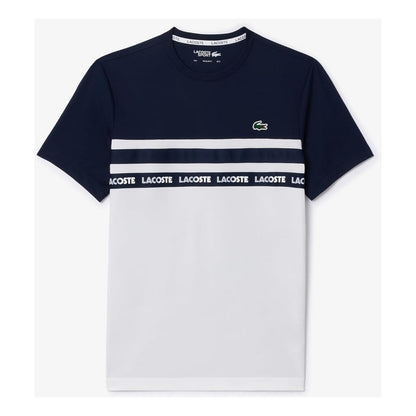 Playera Lacoste Regular Bloques Marino Hombre Casual Th7538-