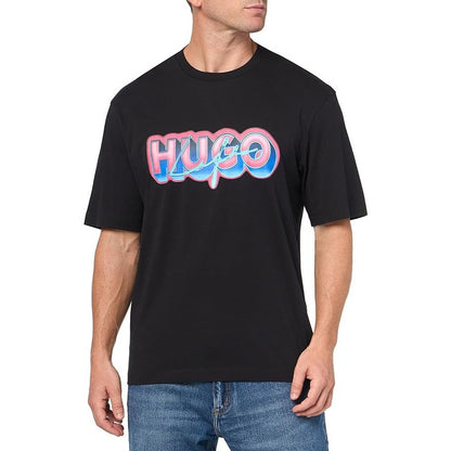 Playera Hugo Men's Spraypaint Regular Fit Black Pepper 8001s