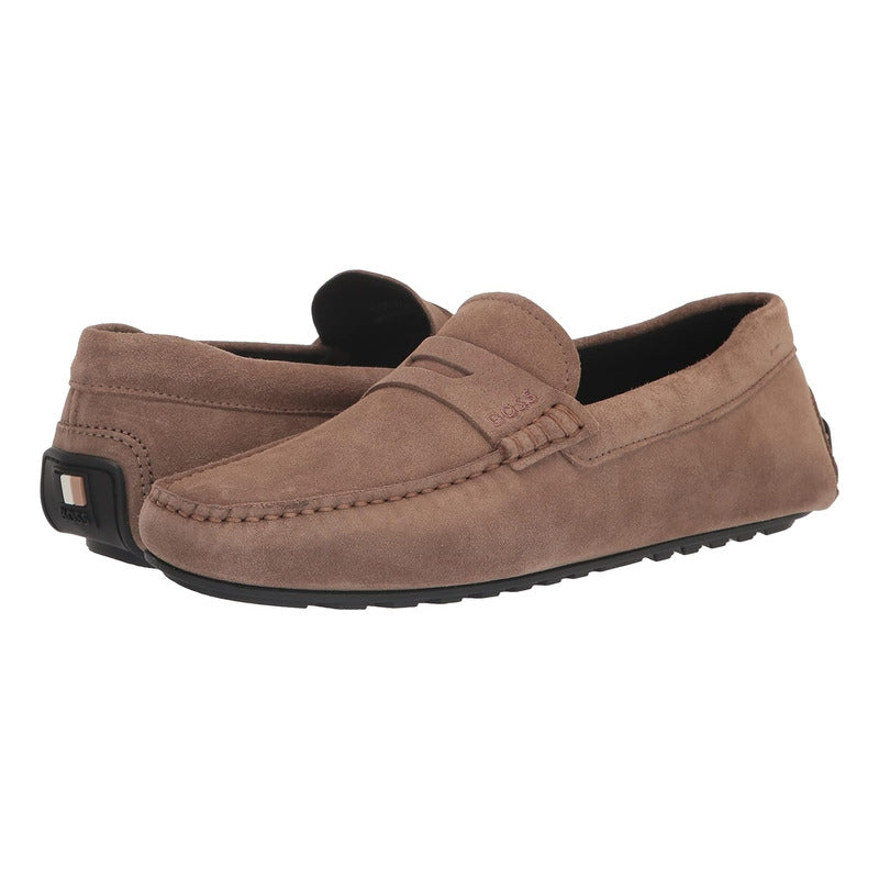Zapato Hugo Boss Boss Men's Noel Suede Drivers Beige B0bl7sm